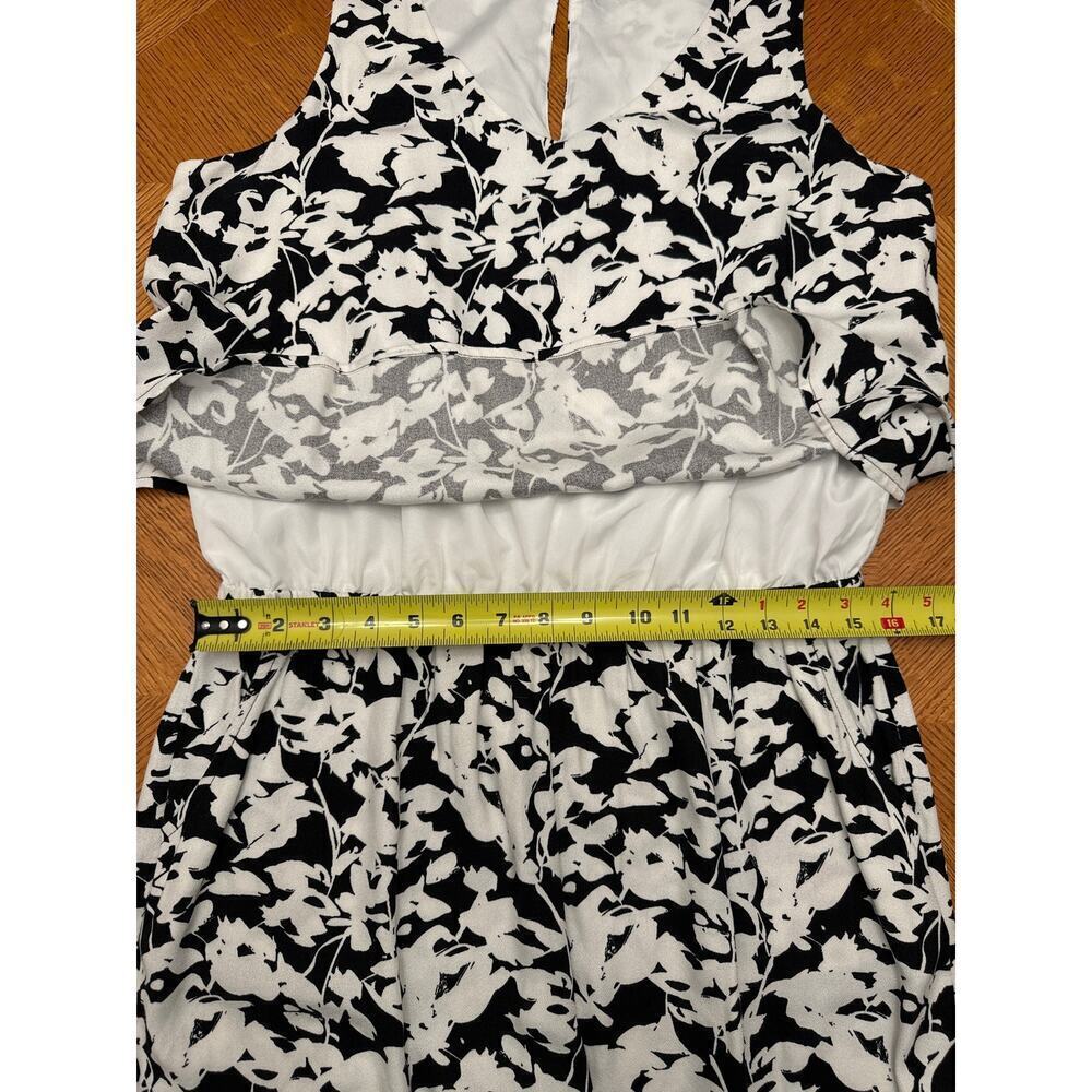 Banana Republic Black and White Layered Romper Size 12 - Picture 4 of 6